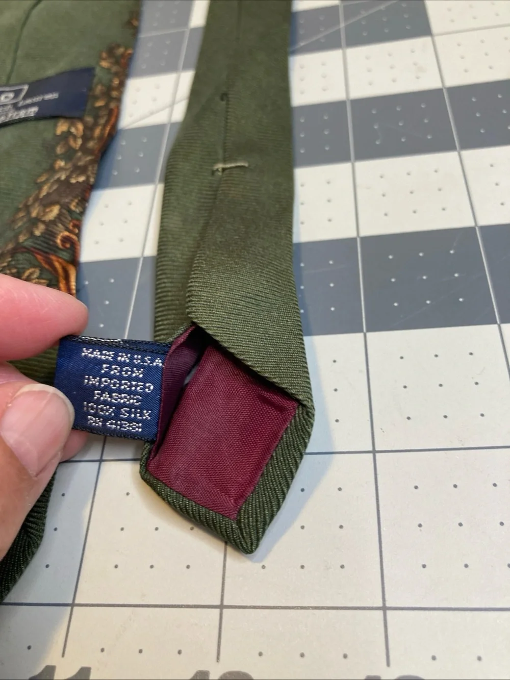 Vintage Polo Ralph Lauren Hand Made Silk Necktie Hunting Horn Buck Hounds Dogs